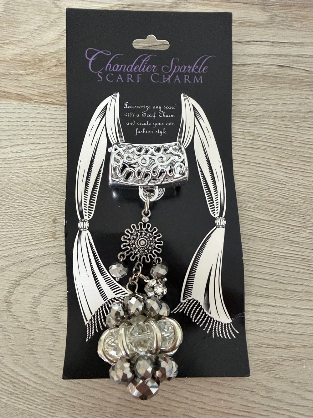 Silver Scarf Charm